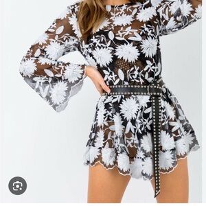 Princess Polly Black and White Boho Dress